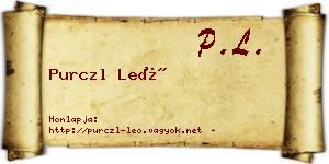 Purczl Leó névjegykártya